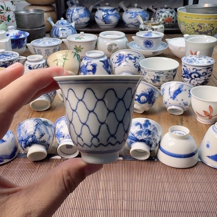 青花瓷器杯子茶具