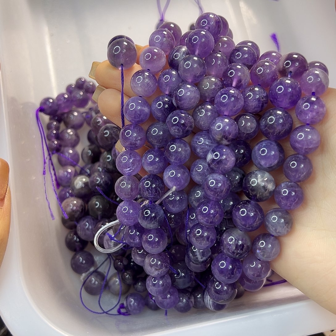 玛瑙/玉髓合金珠宝半成品紫水晶卡12一条