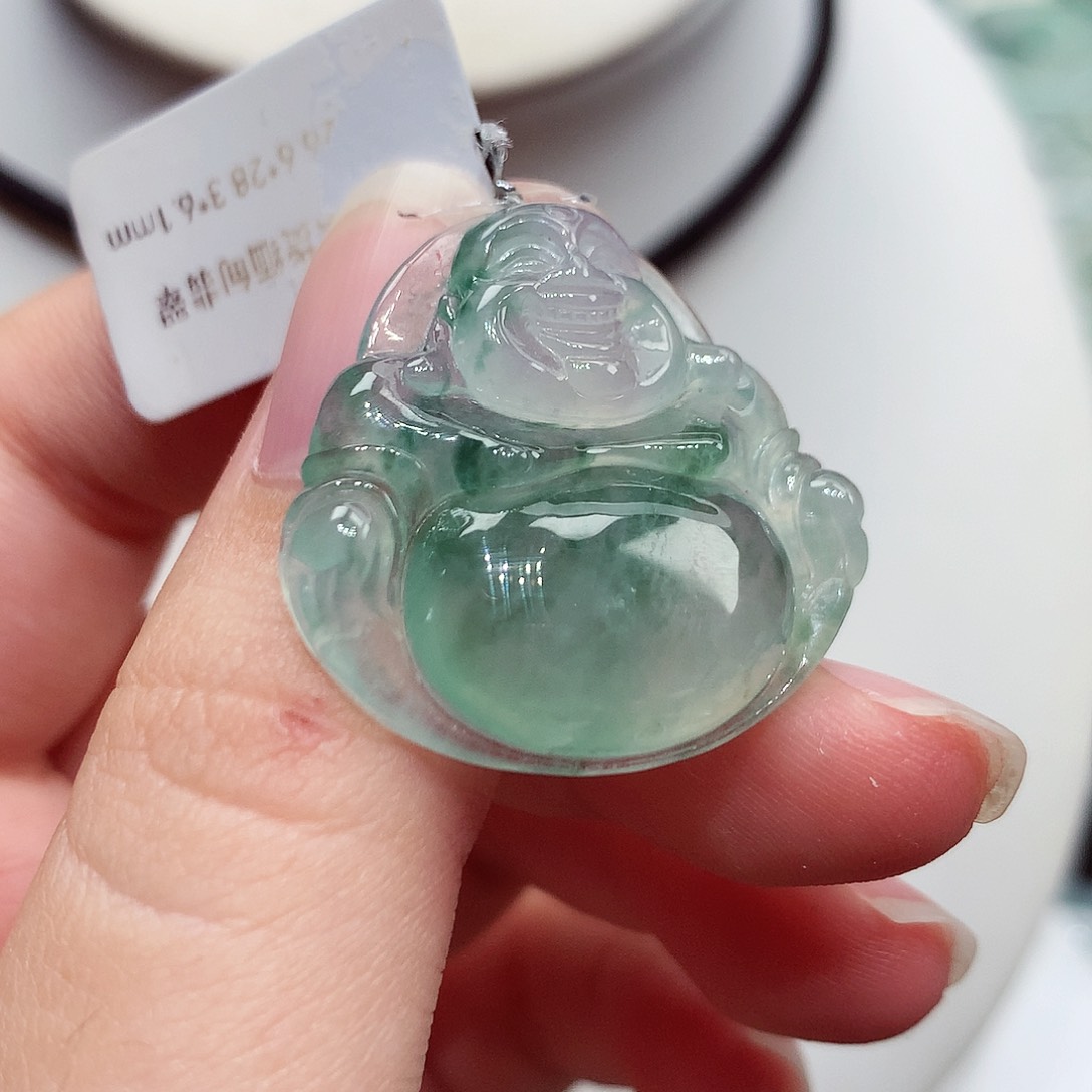 颈饰未镶嵌翡翠编号136，26.6/28.3/6.1