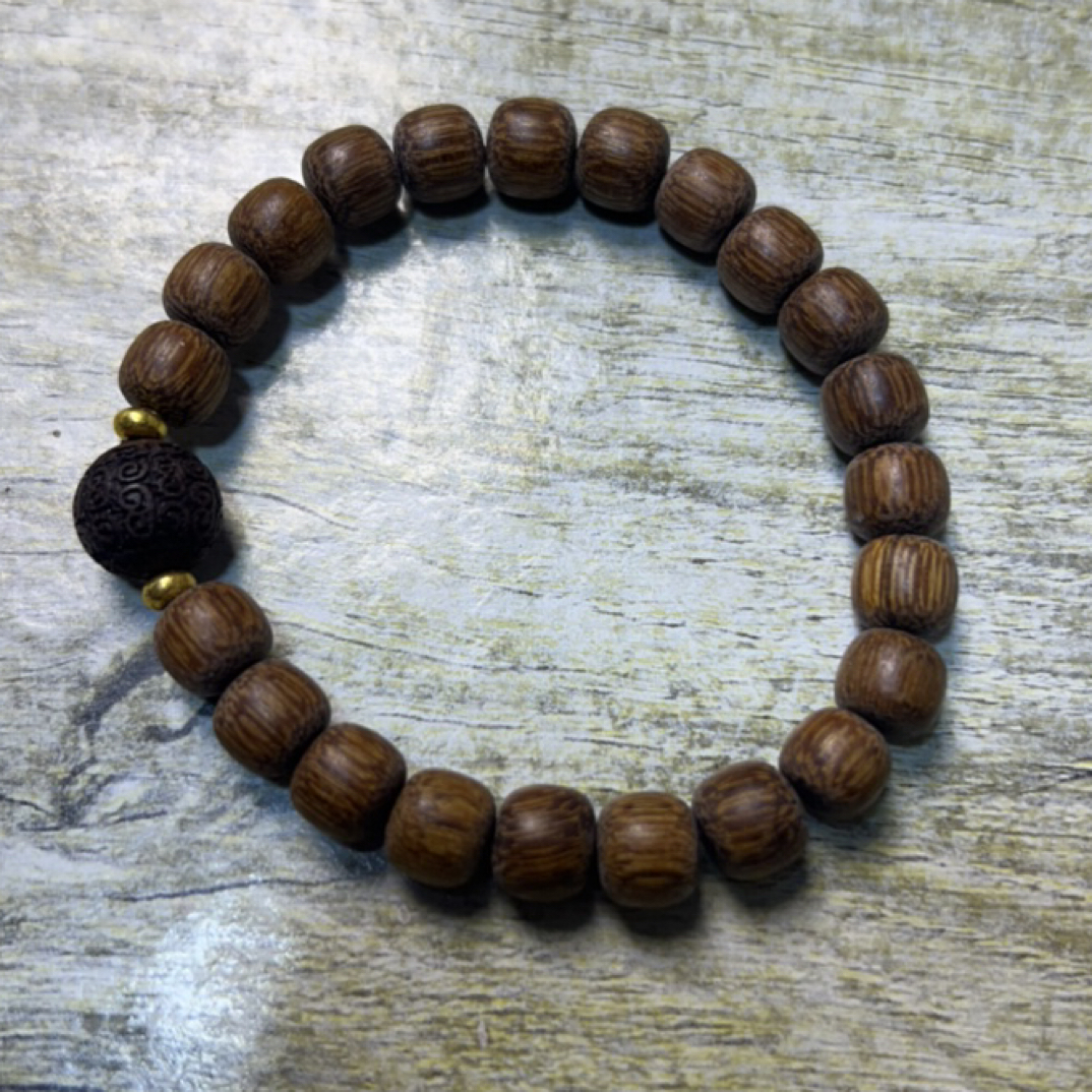 3 福来精选文玩沉香木作手串8mm