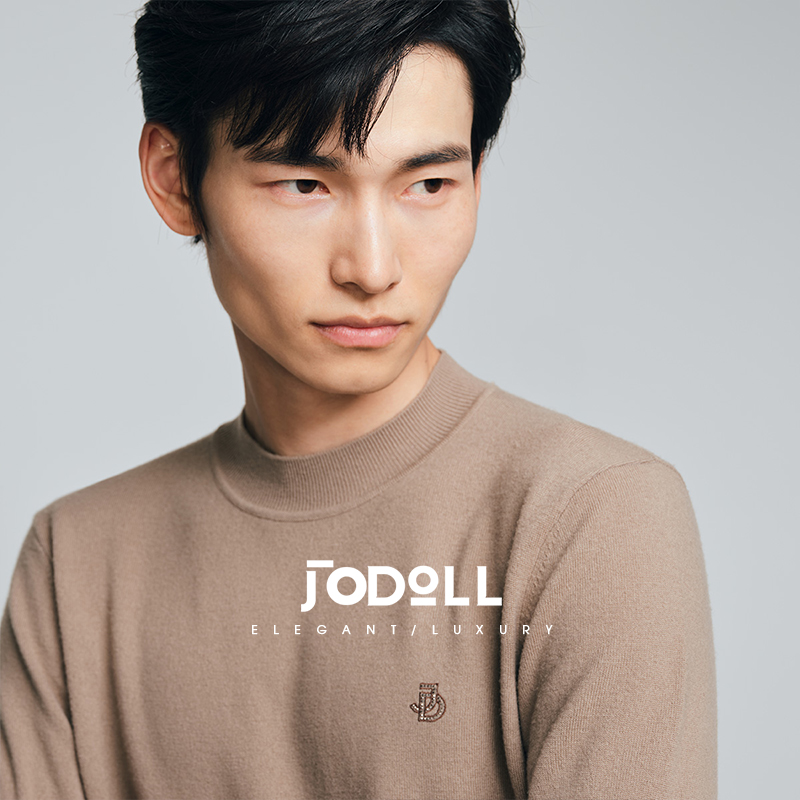 JODOLL乔顿男士半高领羊毛衫商务休闲保暖绵羊毛打底衫J355Z35828