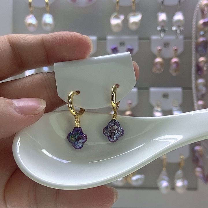 红***红淡水珍珠颈饰银S925镶嵌