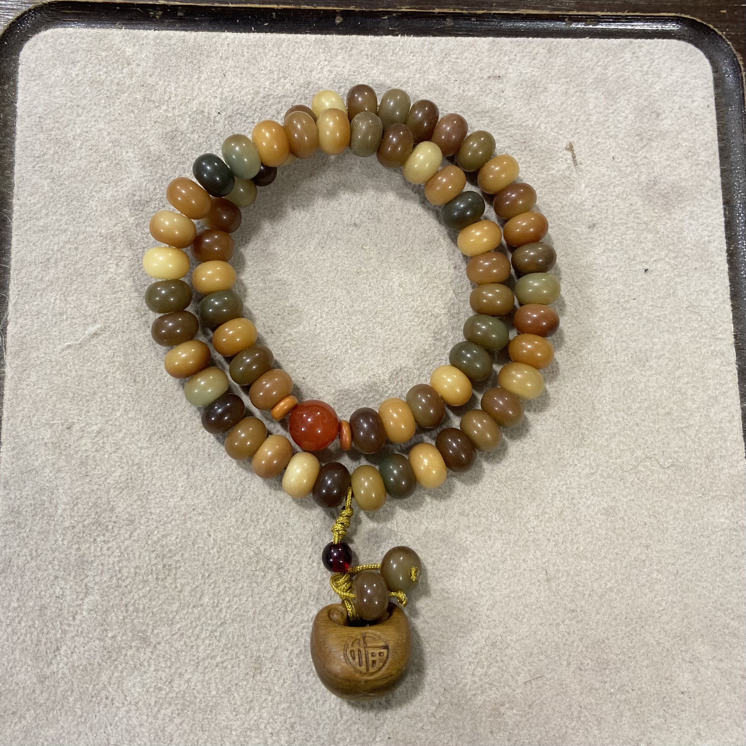 K39敦煌菩提卡0.9算盘珠多圈手串