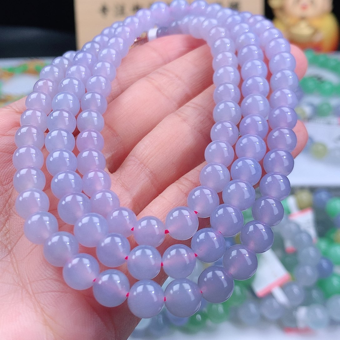 翡翠手链未镶嵌卡7mm