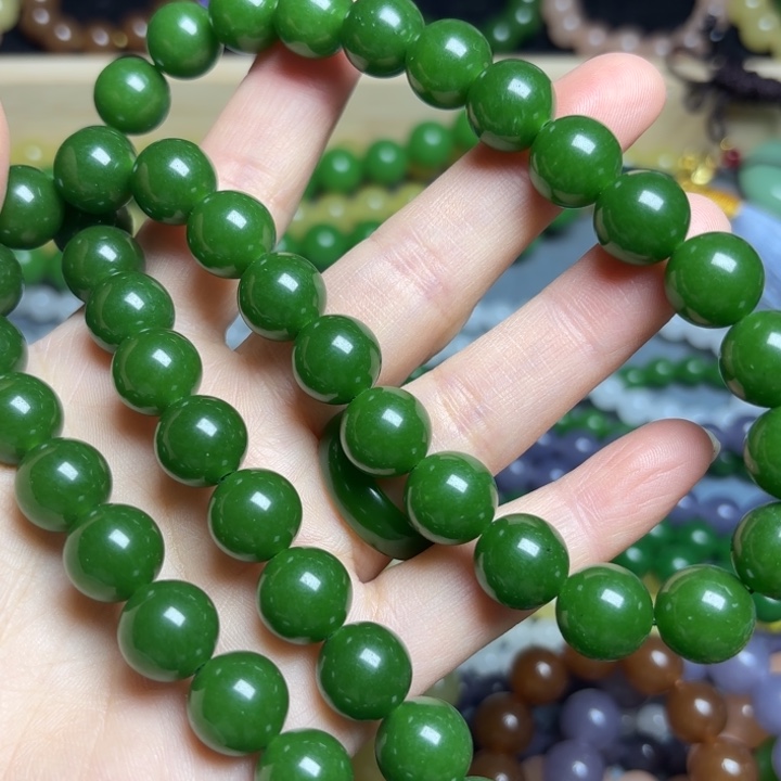 菠菜绿12mmmmmmmmmm项链60颗