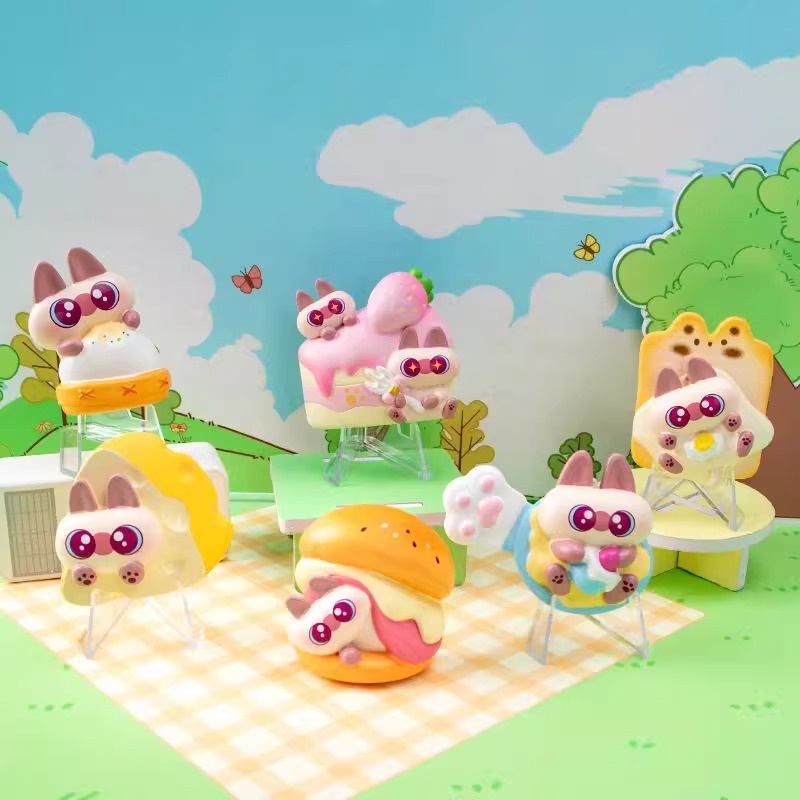 贝贝【拆盒】豆豆泥美食冰箱贴 系列潮玩盲盒代拆