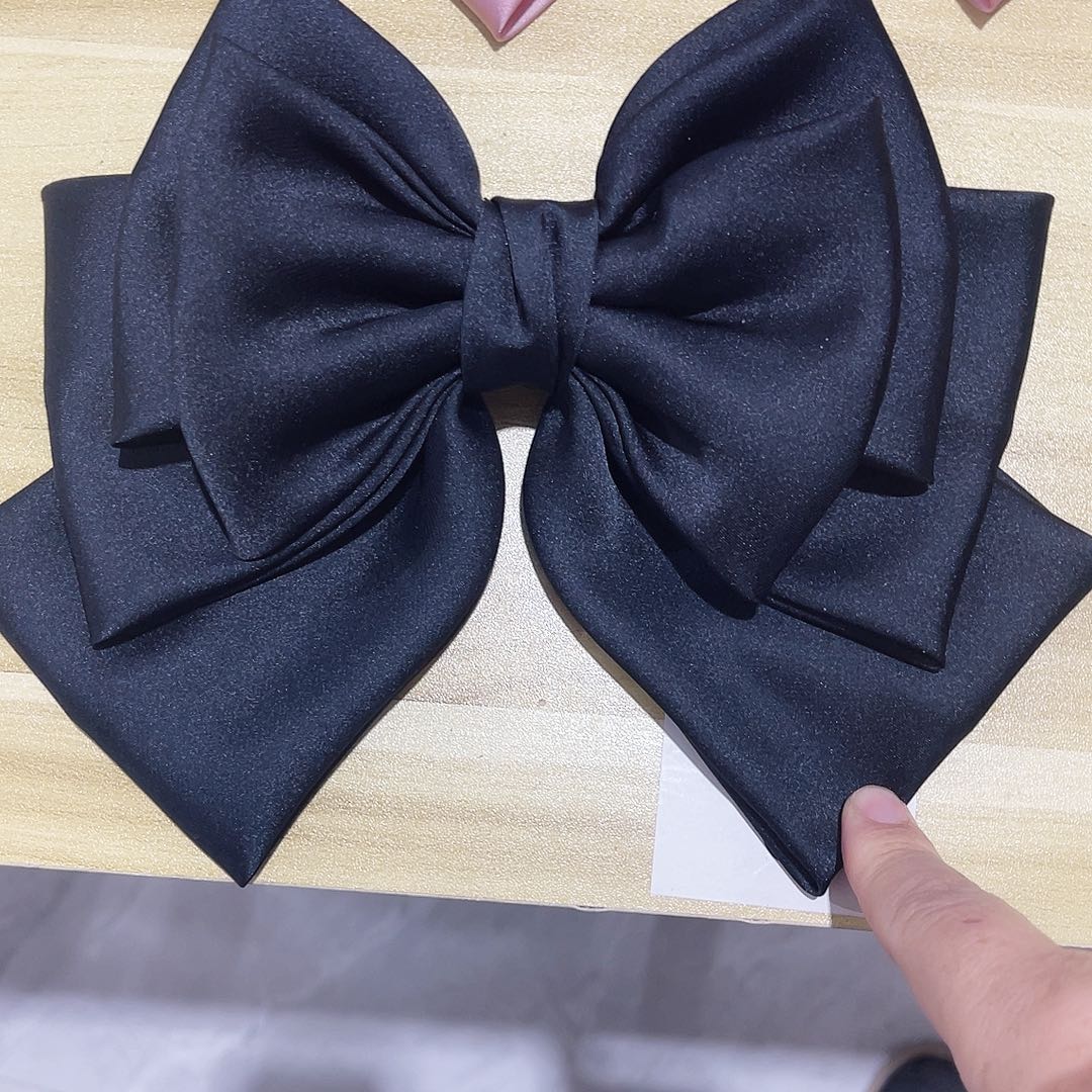 皮质铁合金蝴蝶结发夹