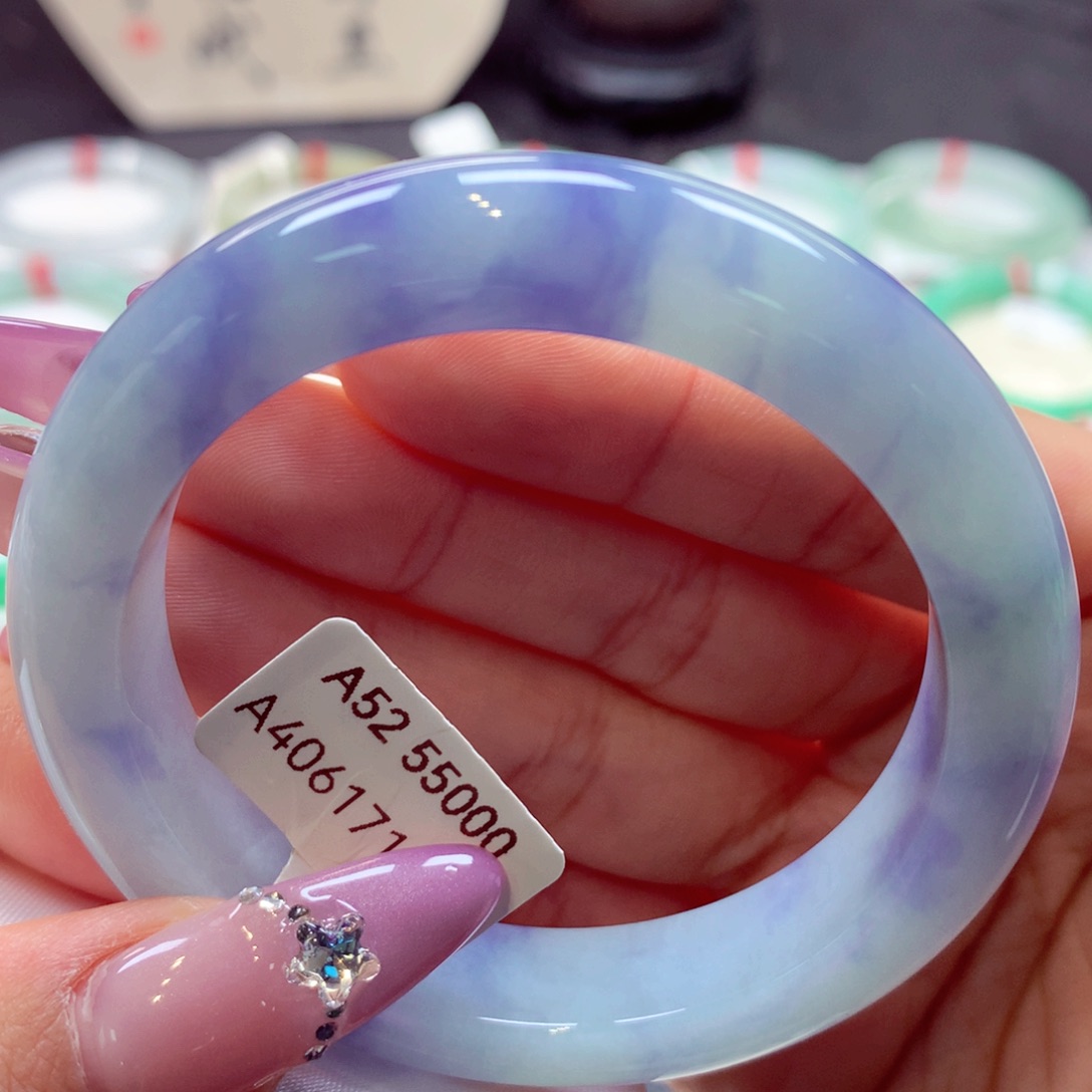 翡翠手镯未镶嵌正圈38号66