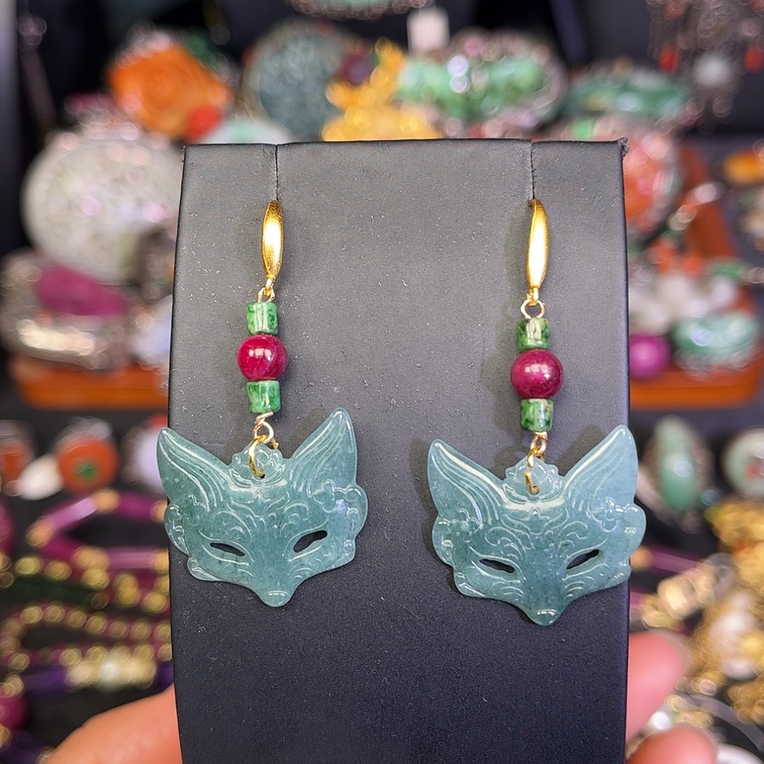 翡翠未镶嵌耳饰新款福利