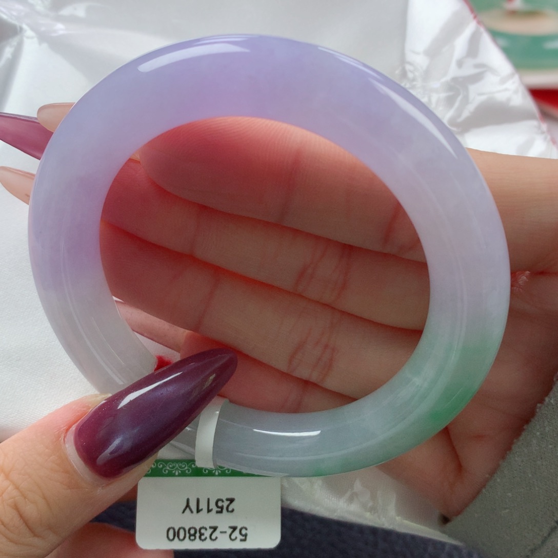 未镶嵌手镯翡翠缅甸天然翡翠A货52.4