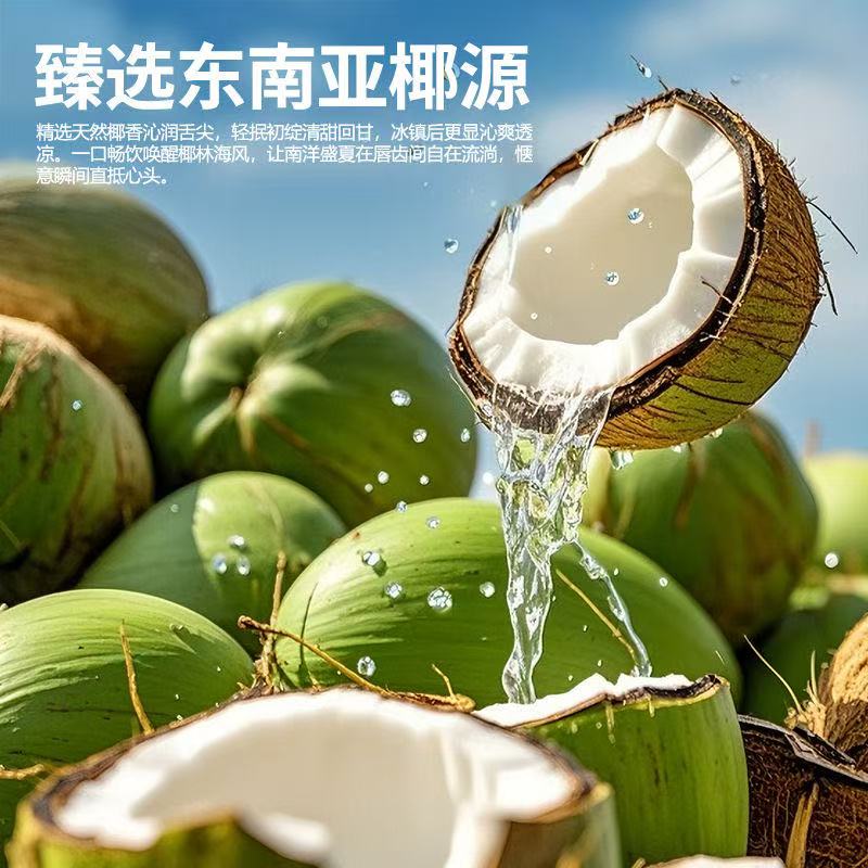 椰子水正宗100NFC无菌冷灌纯椰子汁果味植物饮料100%纯椰子汁椰子