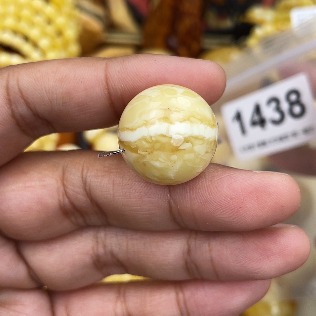 蜜蜡未镶嵌珠宝奇石粉21.3一线天