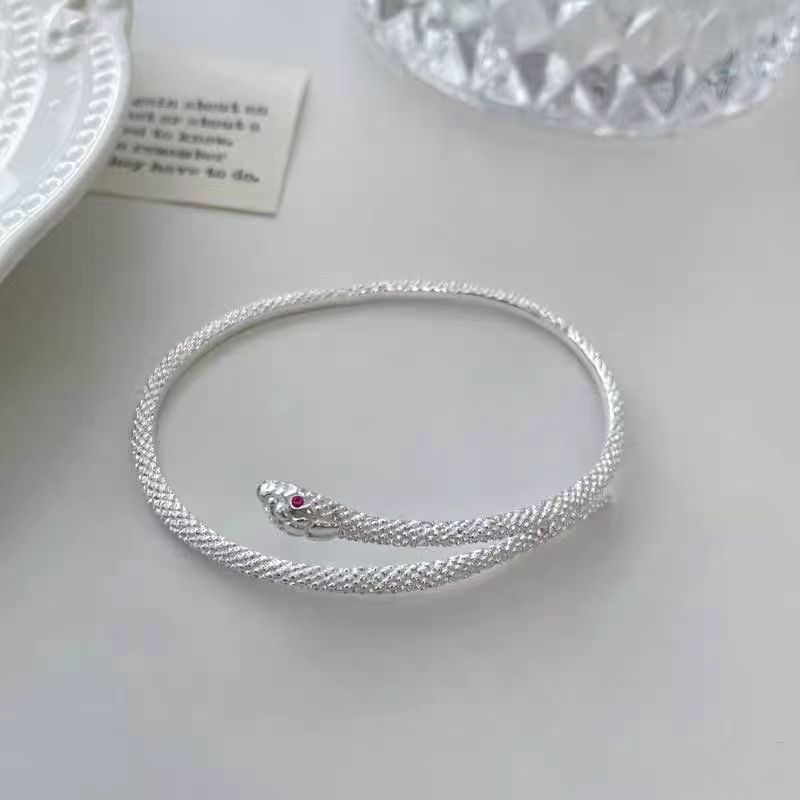 足银银制品 足银银制品 【922】红绿灵蛇手镯