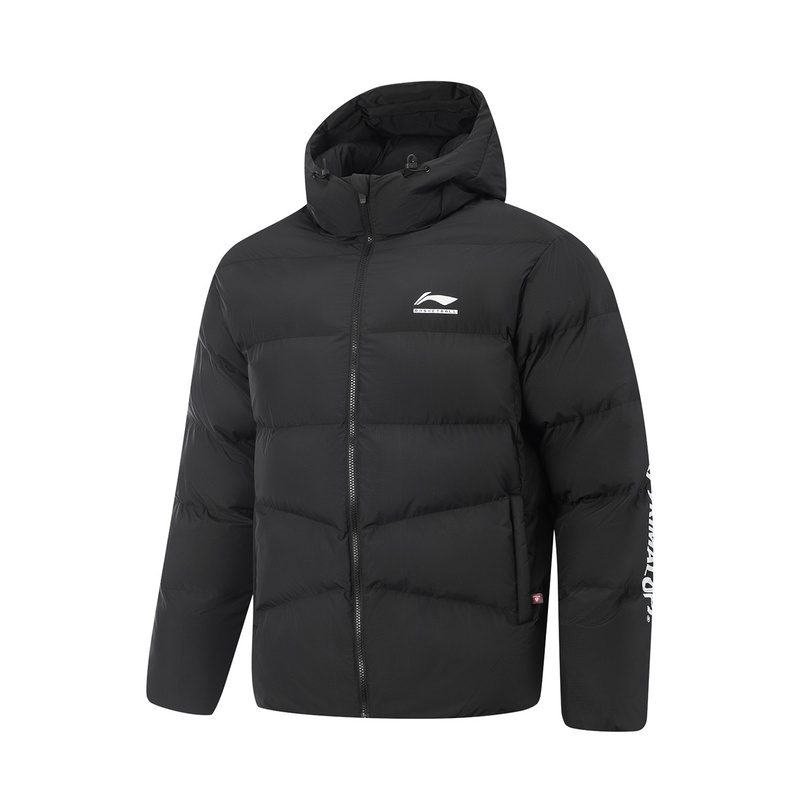 李宁25年冬季新款男女宽松短棉服短保暖连帽科技棉服AJMV069-1