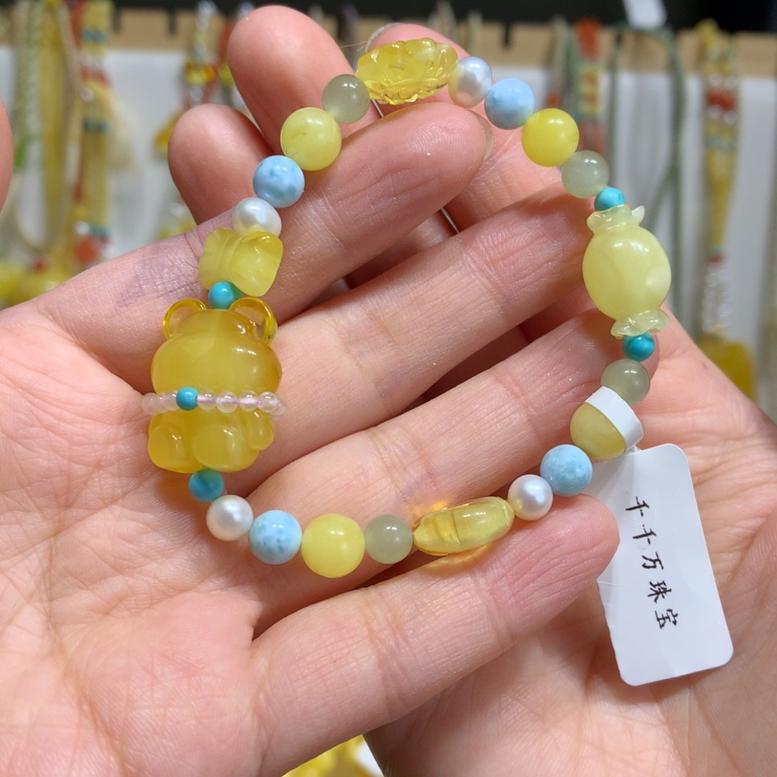 蜜蜡手链未镶嵌特价