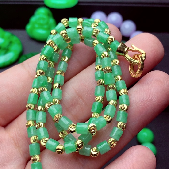 翡翠未镶嵌毛衣链