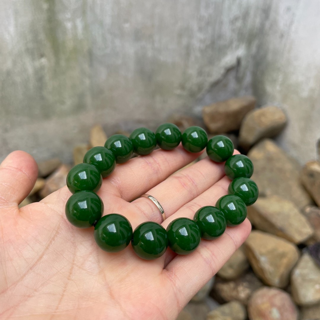 A601精品菠菜单圈14mm手串