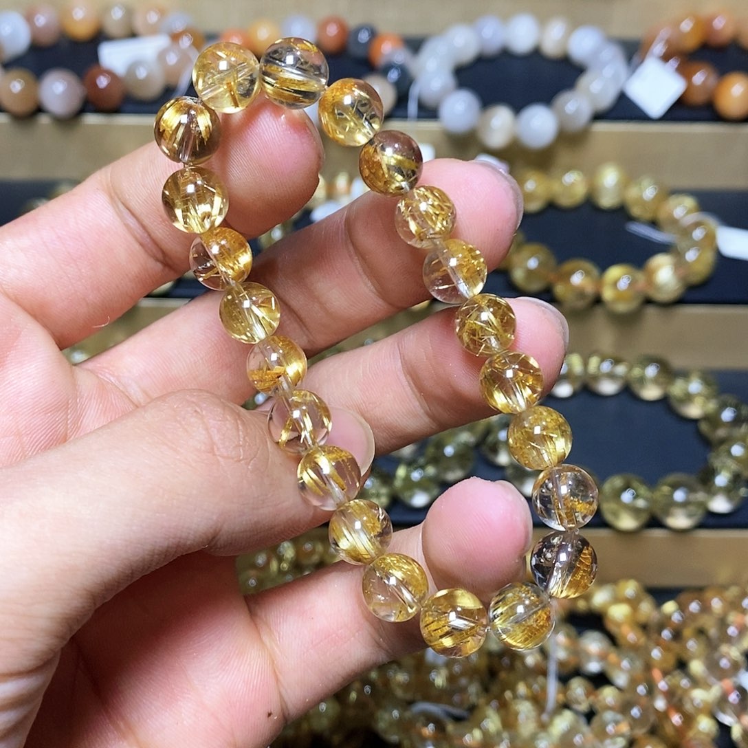 水晶手链未镶嵌钛金8