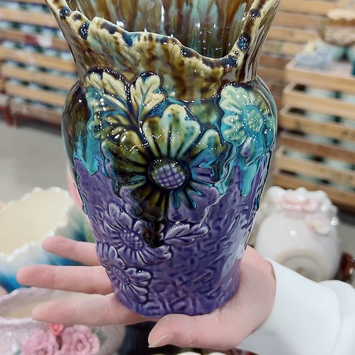 有孔.凑满10元发货多肉陶瓷花盆！