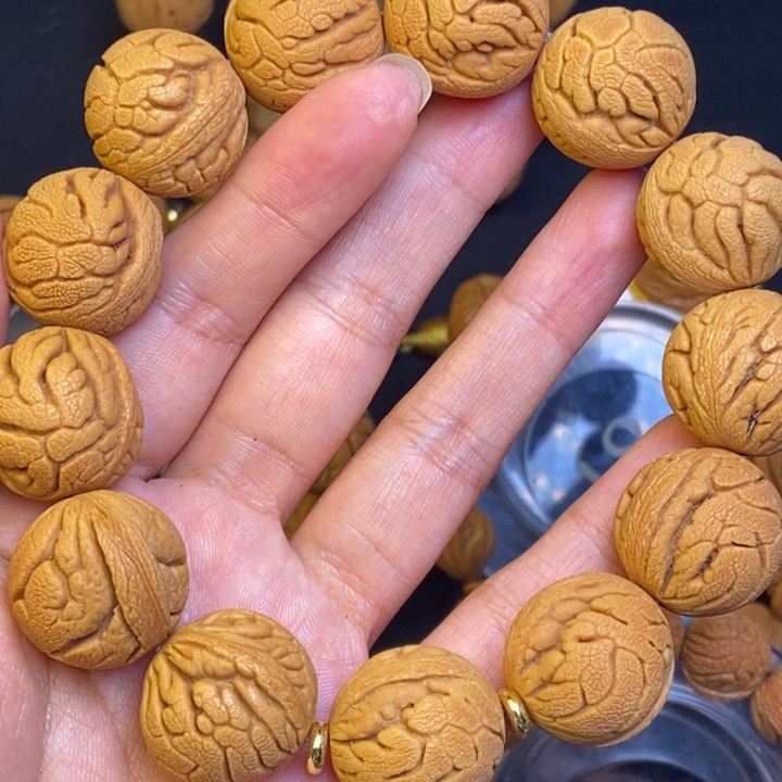 手串文玩核桃秦岭龙纹桃核22