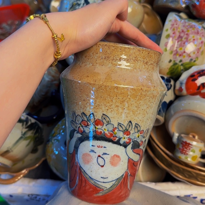 瓷片手工手绘细微不一样