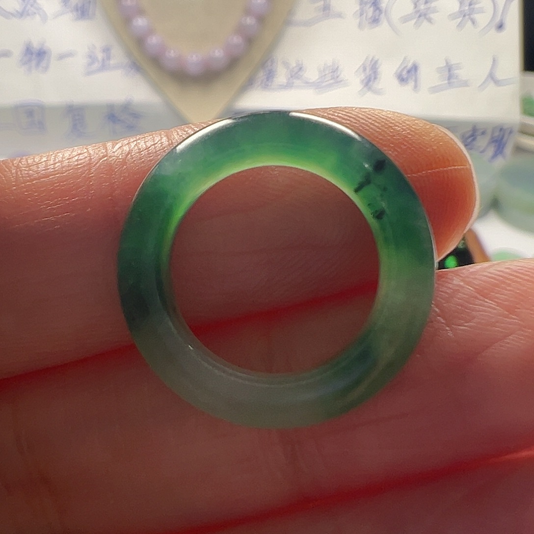 定制翡翠未镶嵌翡翠小戒圈卡14 