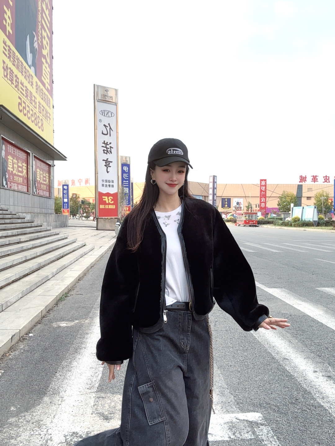 JZ皮草[2562早春冬季新款羊皮羊毛皮毛一体新