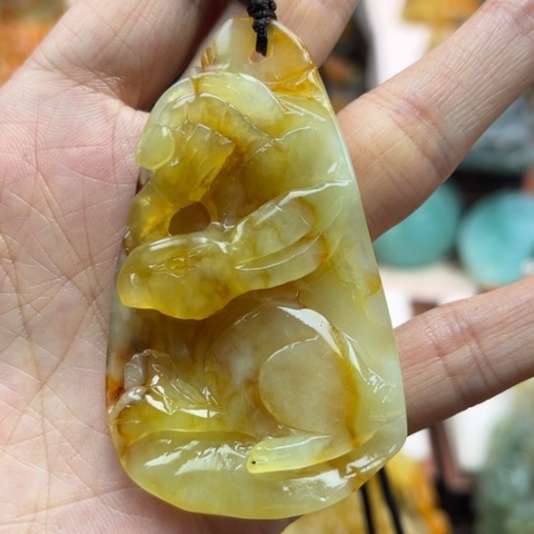 岫玉挂件未镶嵌挂件