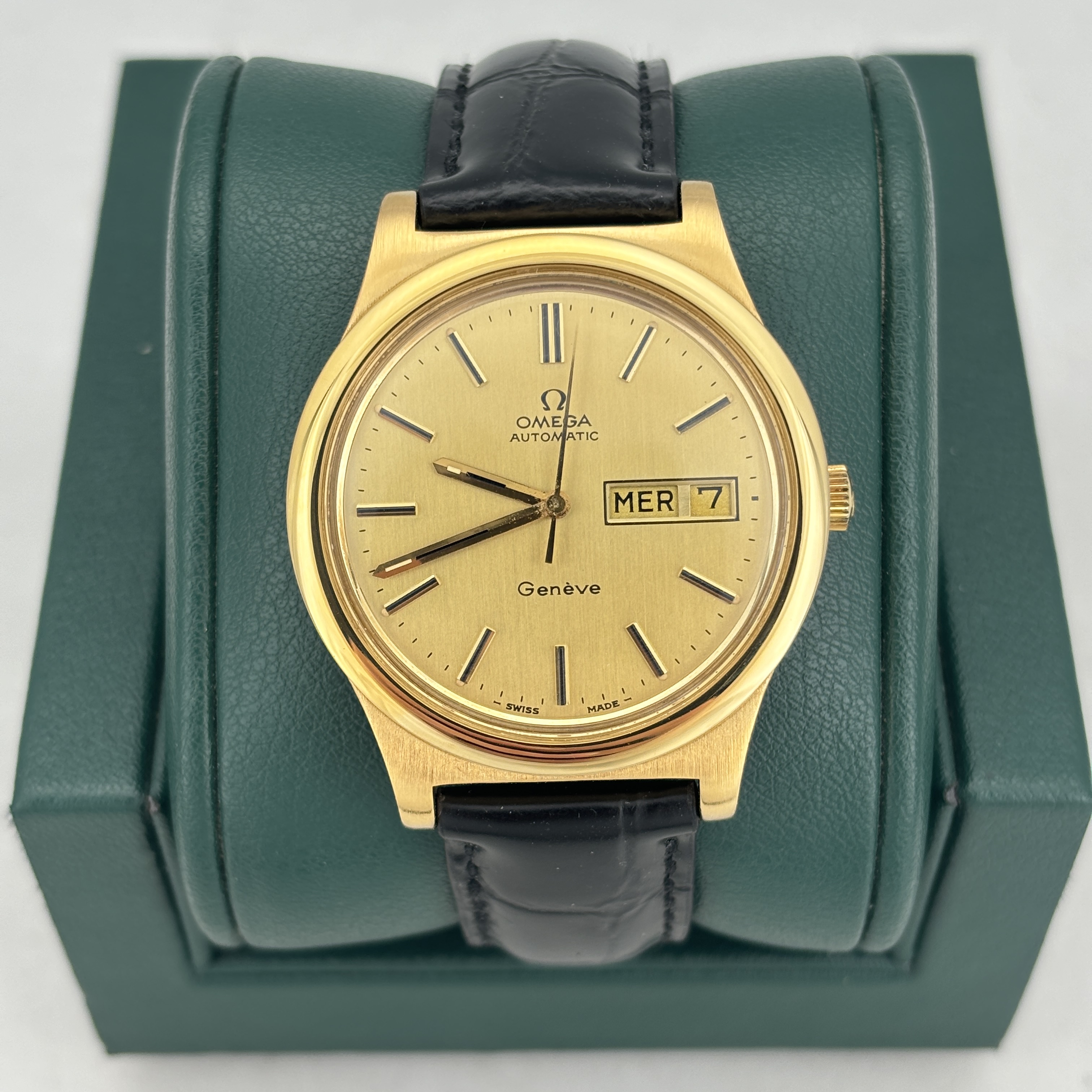 95新 Omega/欧米茄 表径36.5 日内瓦尊达金色经典机械中古表M1591