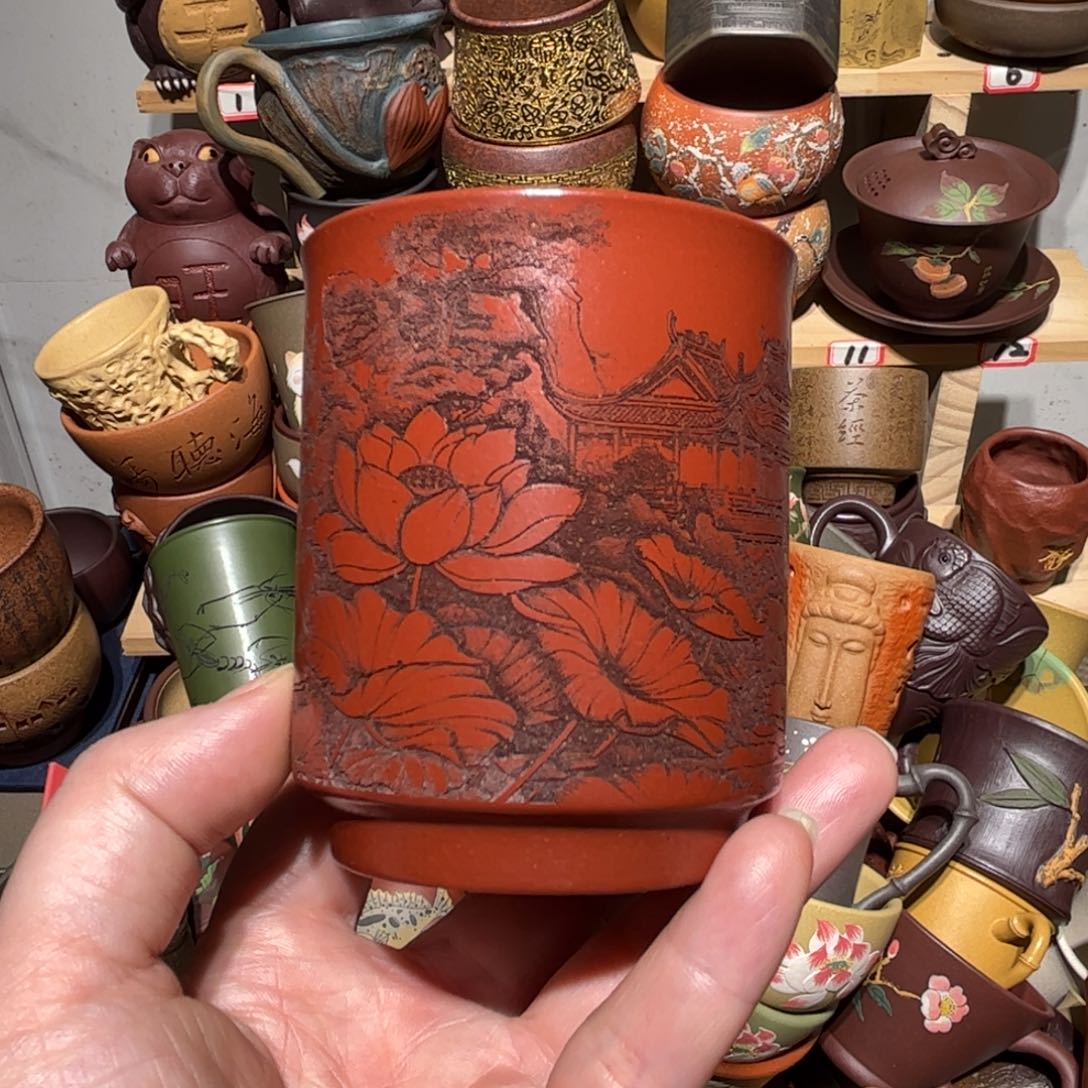 紫砂茶杯宜兴紫砂主人杯