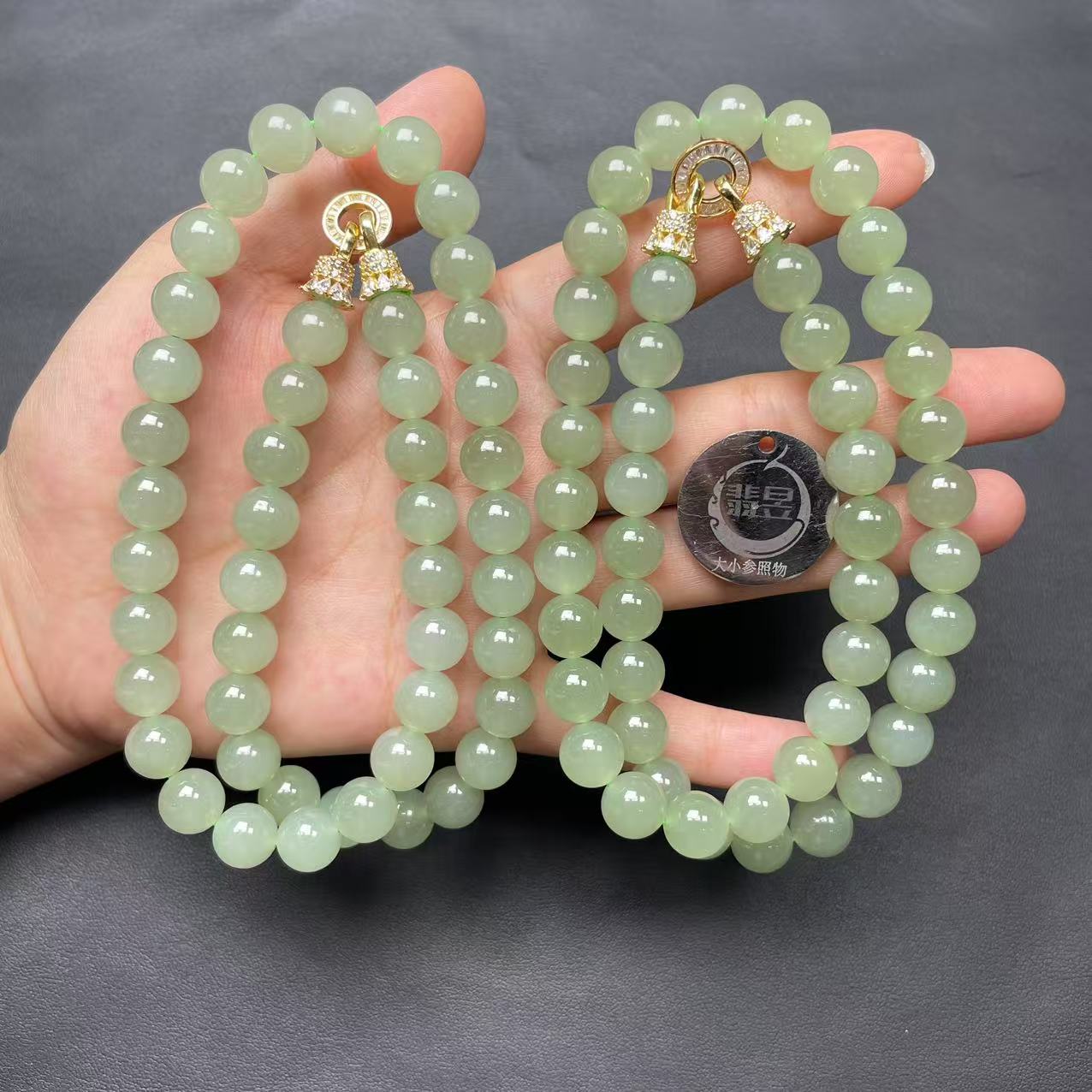 38978T06-3BH22-和田玉珠链颈饰/约10+/约47颗/多样性发其一