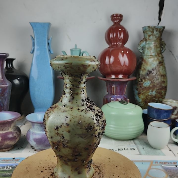 瓷片自选器型官窑生锈瓷