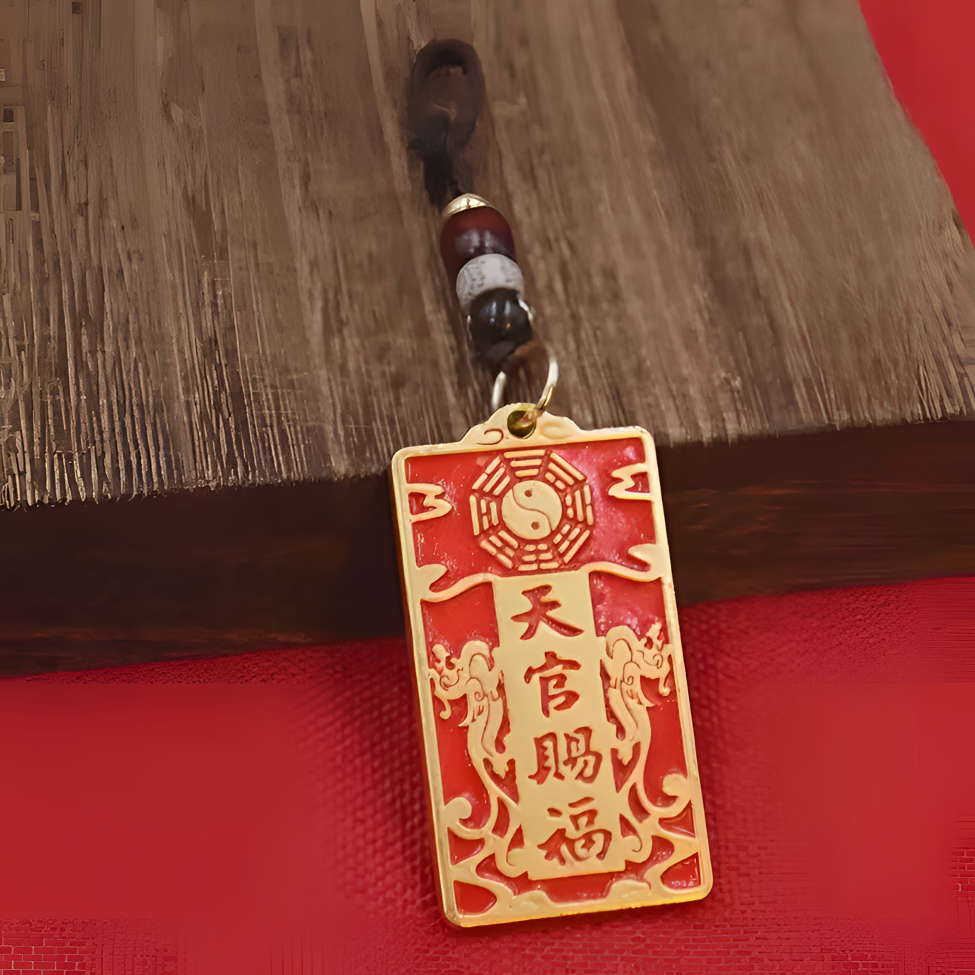 x【老师推荐】天官赐福牌钥匙扣挂件精致汽车钥匙扣随身携带钥匙扣