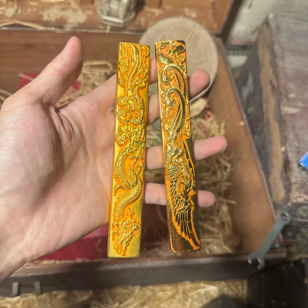 龙凤长条一对HP112家居饰品精美摆件当代复古摆件现代工艺品