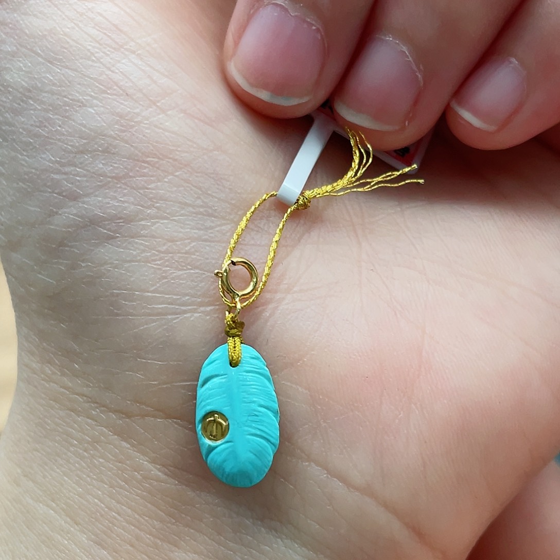 绿松石颈饰18K金镶嵌