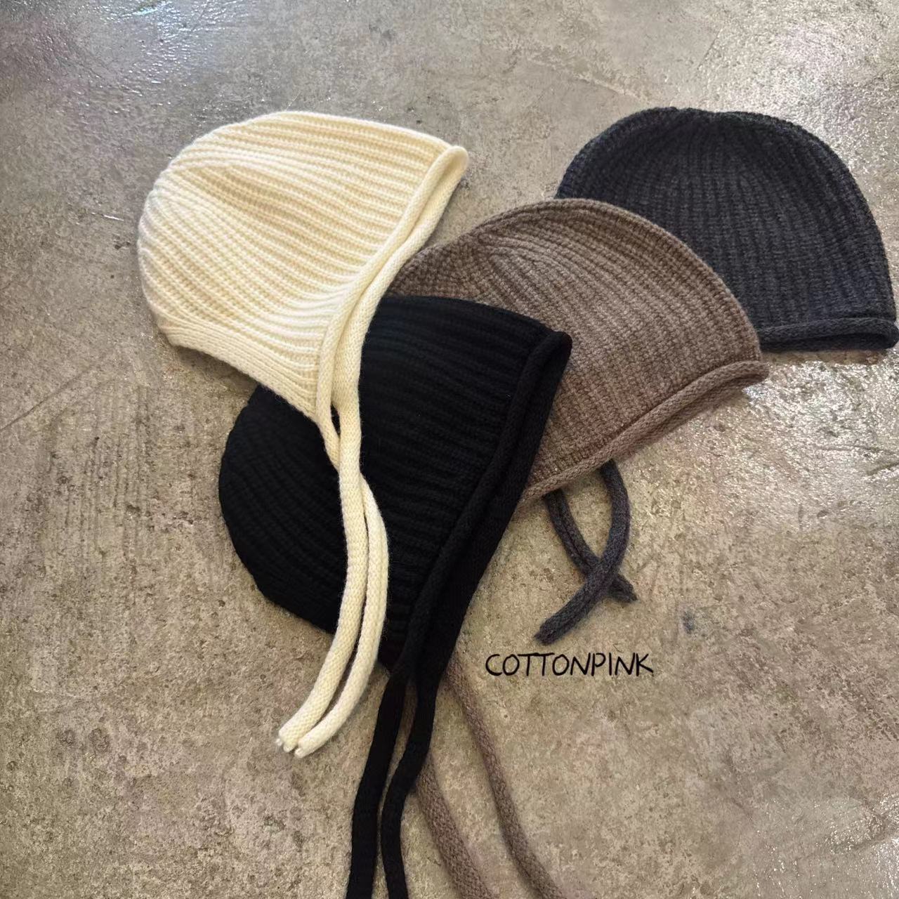 COTTONPINK羊毛帽子女士时尚百搭休闲保暖针织帽子