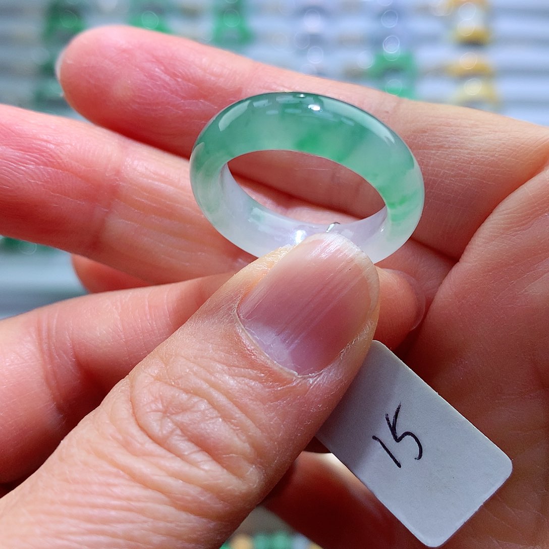 翡翠戒指未镶嵌15号