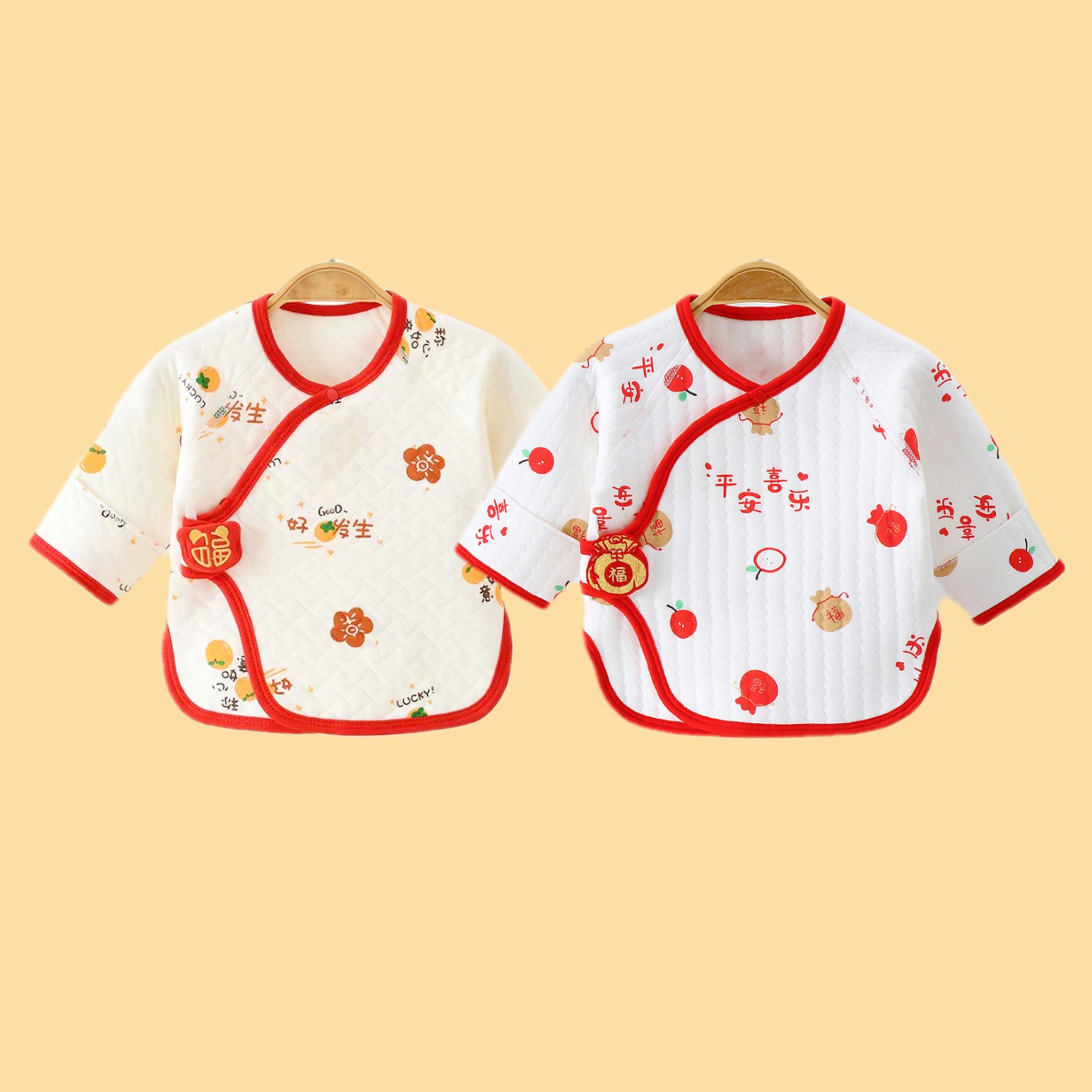 极简风春秋冬新生婴上衣新生儿保暖春秋保暖上装宝宝加厚和尚服