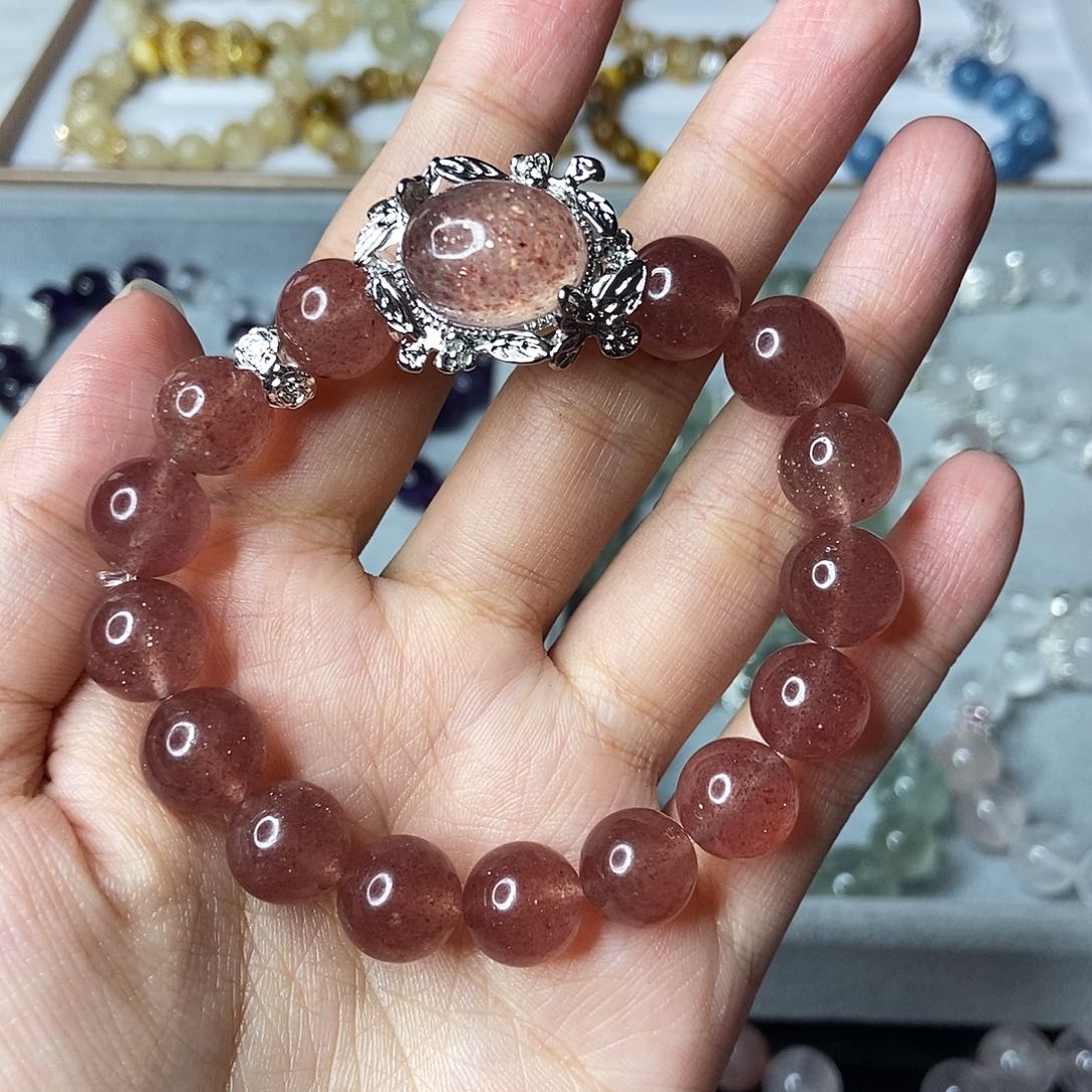 水晶手链合金草莓晶魔盒手链