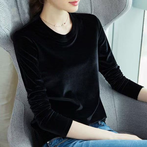 顺顺四季款金丝绒小衫