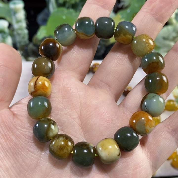 未镶嵌岫玉手串手链