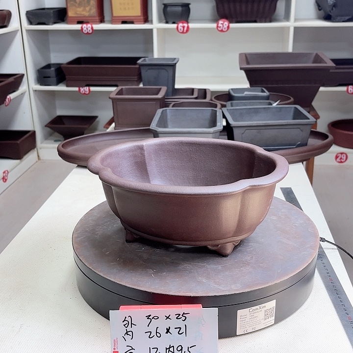 紫砂花盆小海棠盆