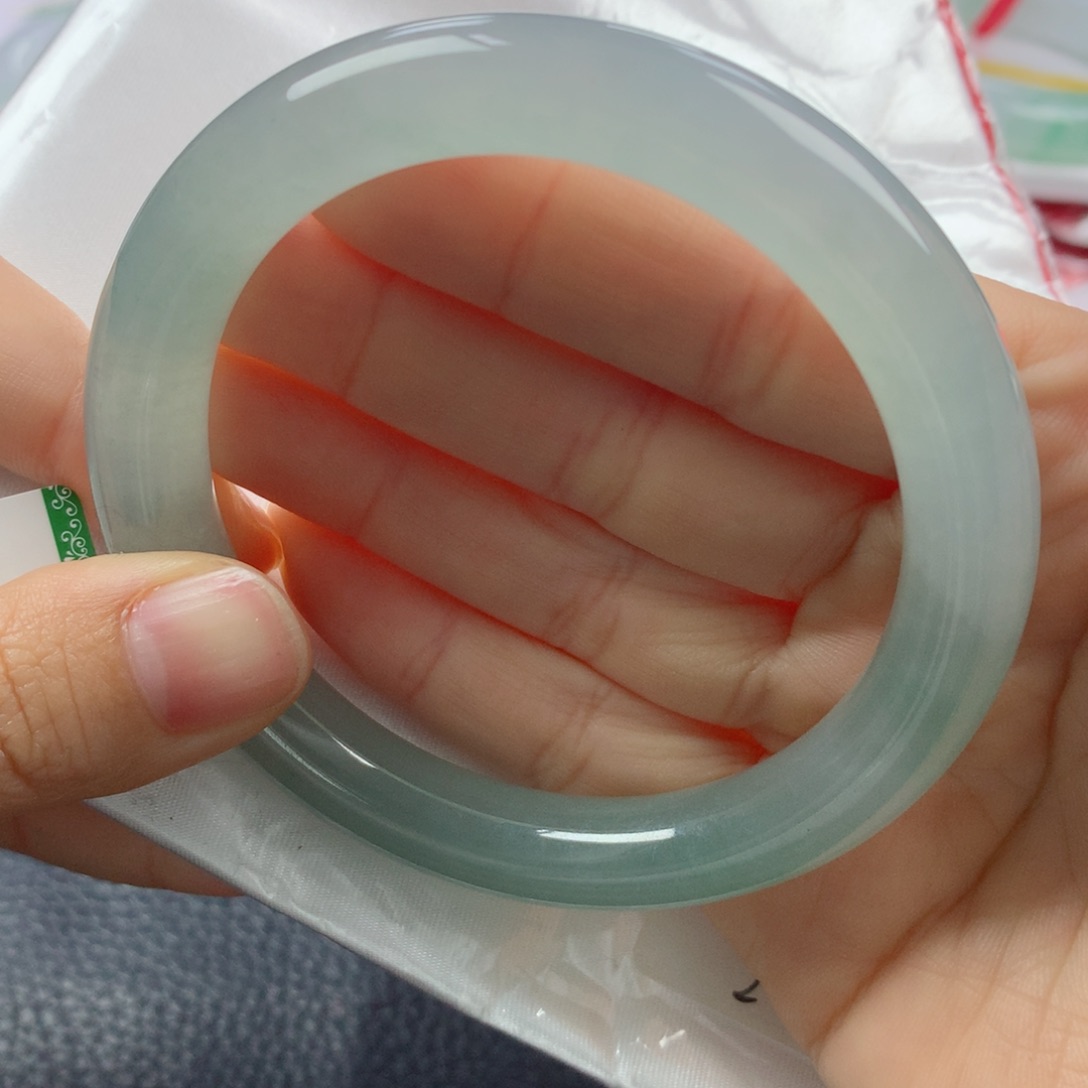 未镶嵌手镯翡翠缅甸天然翡翠A货57圆