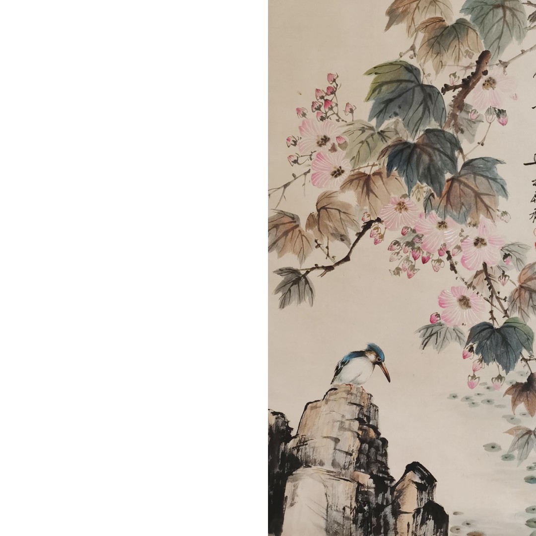 【辽拍】V250709-2-789《花鸟》（5.1平尺）纸本镜片 DD28