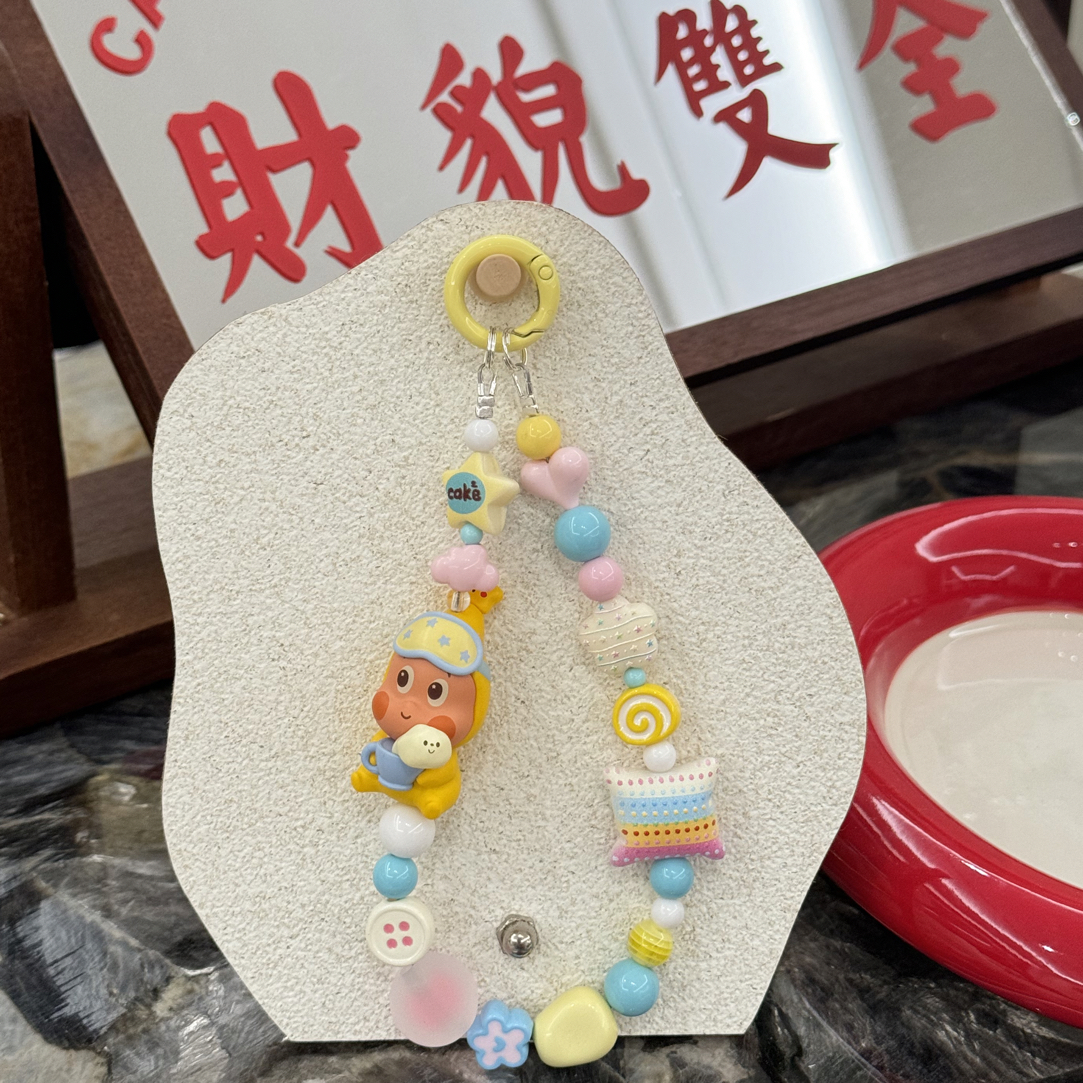 （正版萌粒）手机链diy钥匙扣精致可爱包包挂件