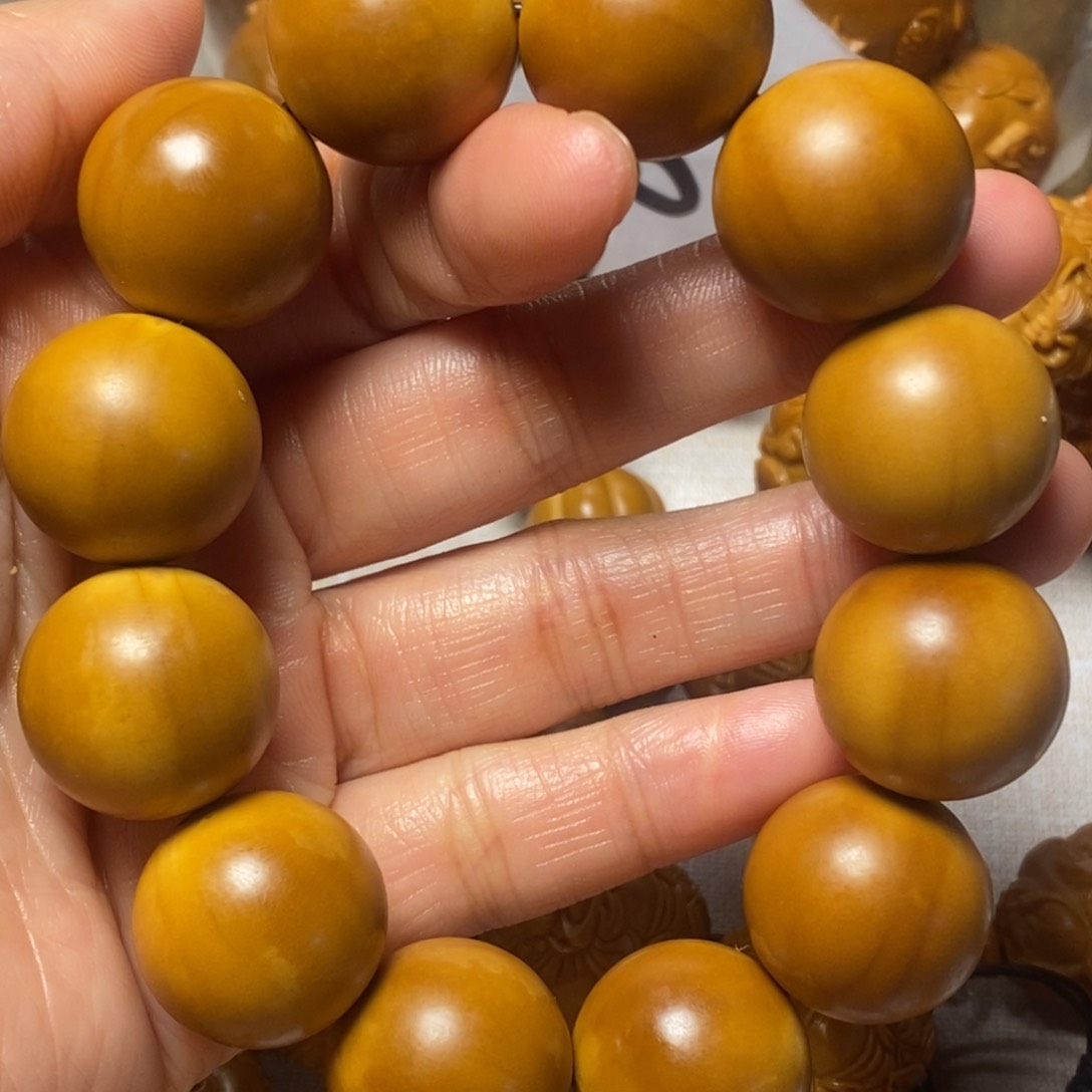橄榄核手串/手链正圆光珠1.9