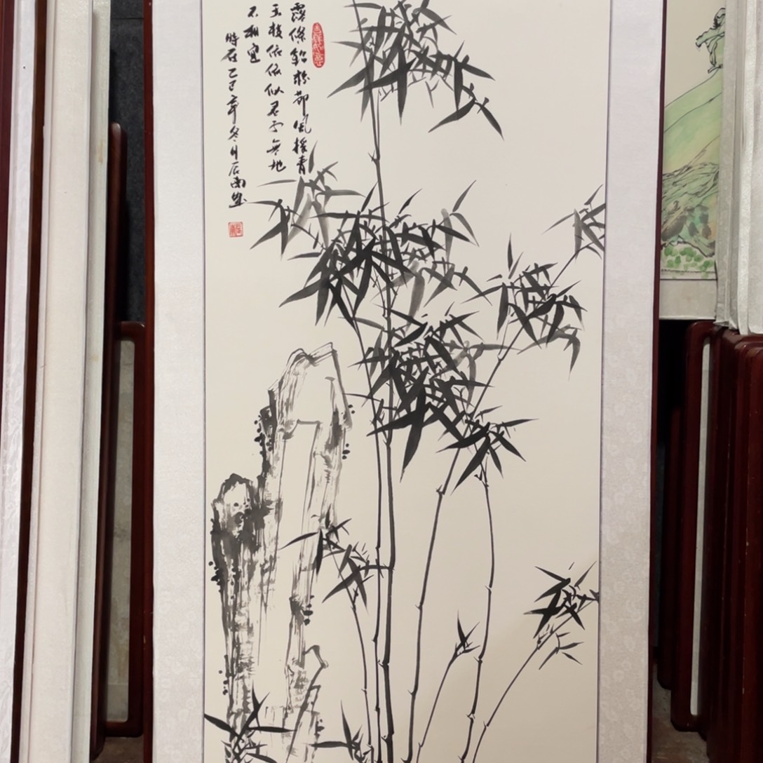 国画带框尺寸63*123厘米