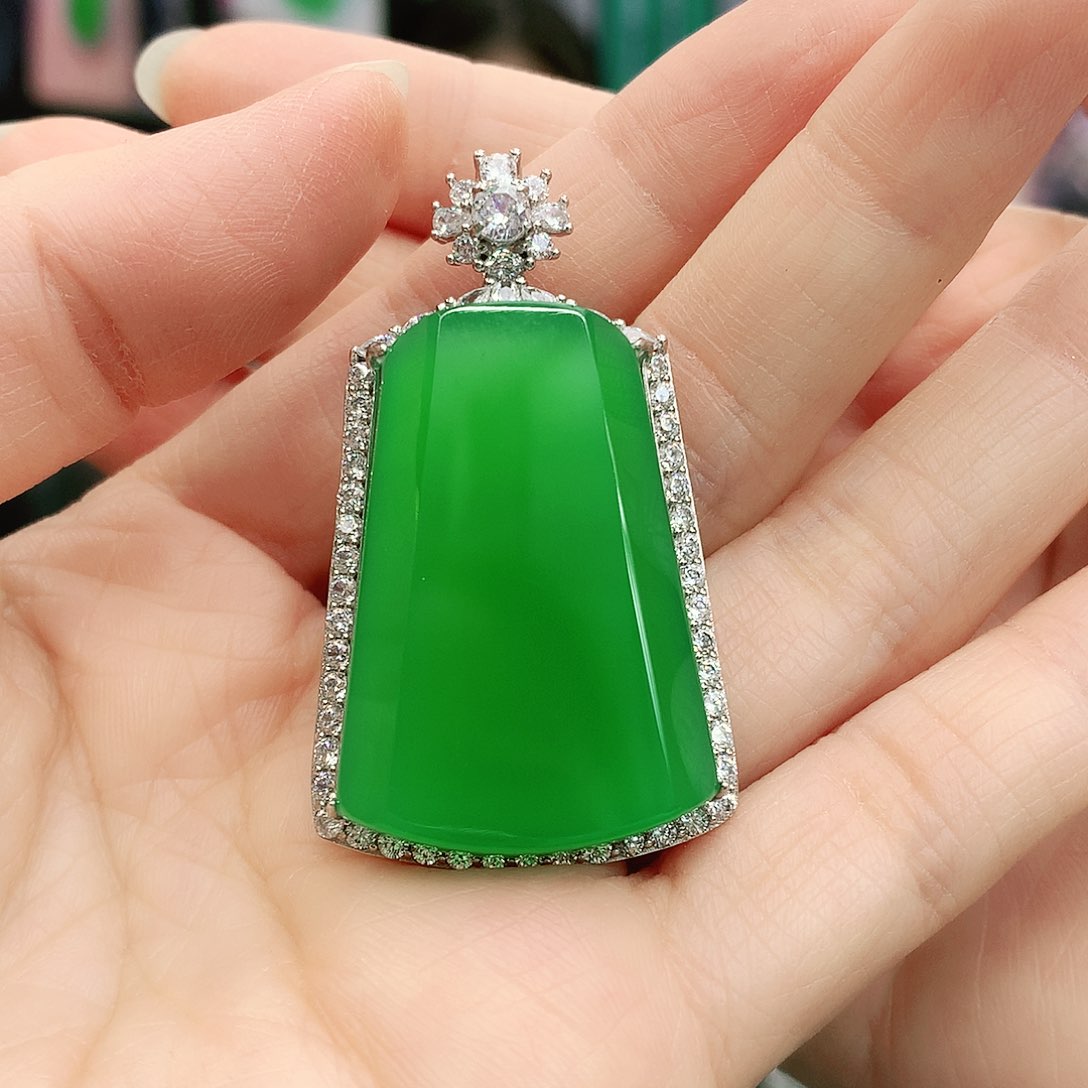 银S925镶嵌吊坠玛瑙/玉髓