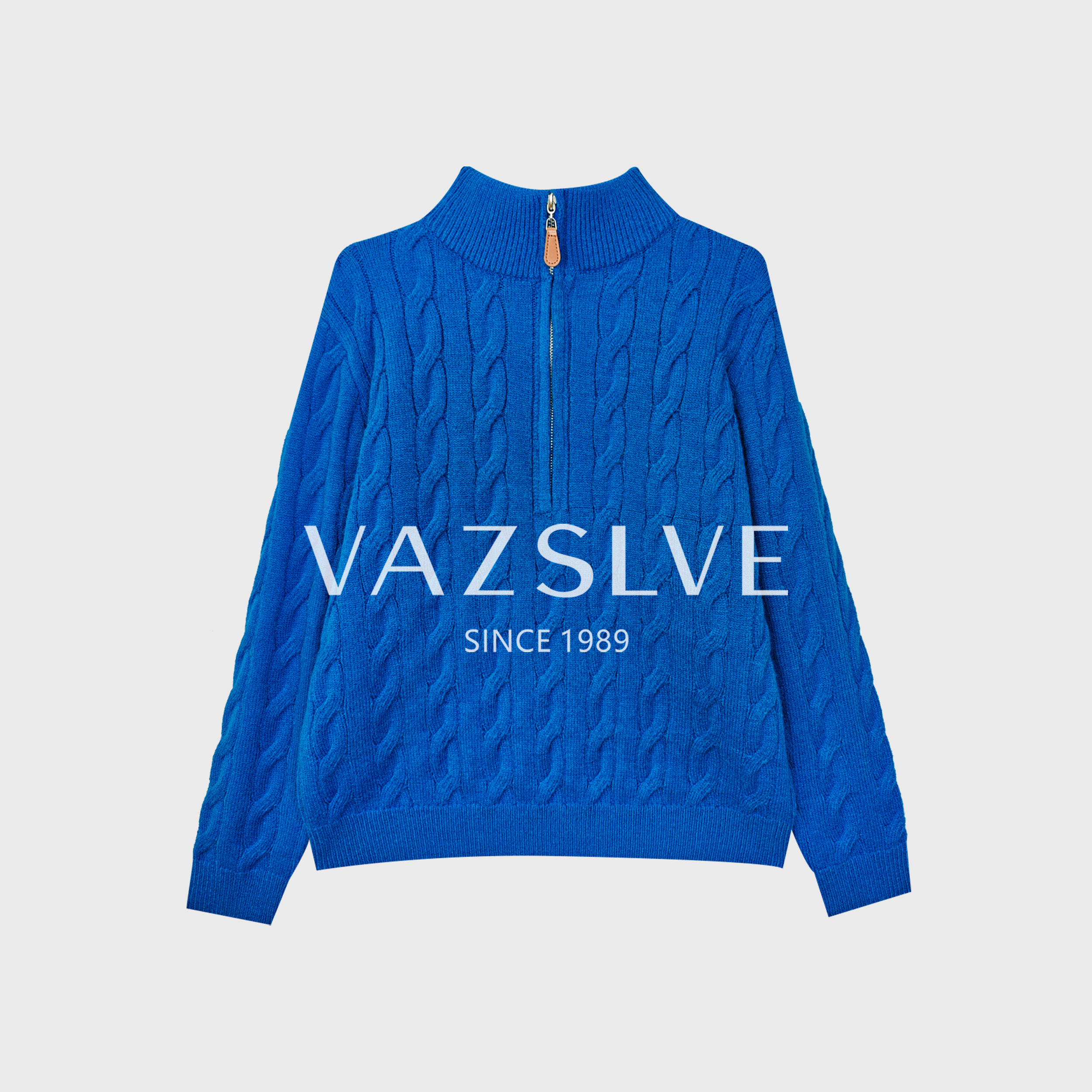 【VAZSLVE/全新奢品】捡漏 "波斯蓝" 秋冬潮流轻奢纯色毛衣MY14565
