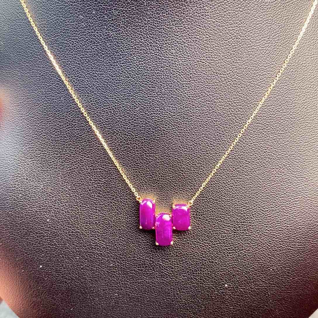 苏纪石（舒俱来）一体项链18K金镶嵌